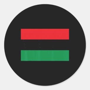 Panafrikanische Unia-Flagge Karte Kontinent Schwar Runder Aufkleber
