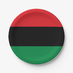 Panafrikanische UNIA-Flagge Pappteller