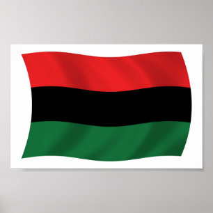Panafrikanische (UNIA) Flagge Poster Druck