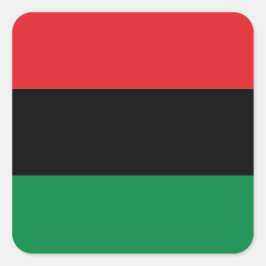 Panafrikanische UNIA Kwanzaa-Flagge Quadratischer Aufkleber