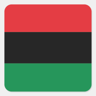 Panafrikanische UNIA Kwanzaa-Flagge Quadratischer Aufkleber