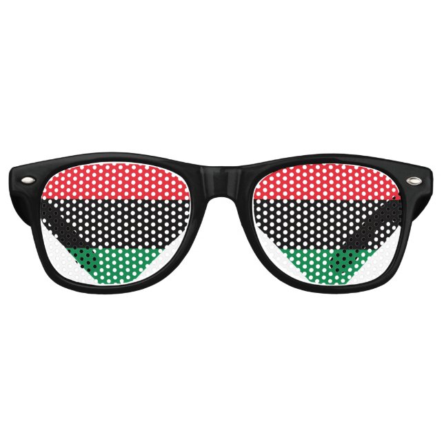 Panafrikanisches Herz Partybrille (Vorderseite)