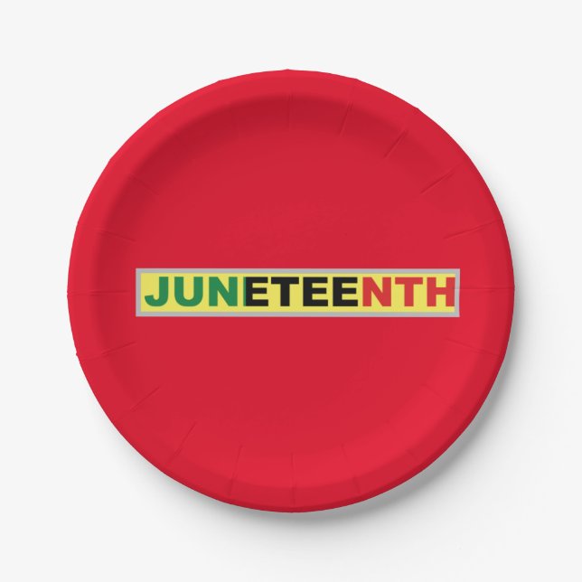 Panafrikanisches, Junetest Classic Round Paper Pla Pappteller (Vorderseite)
