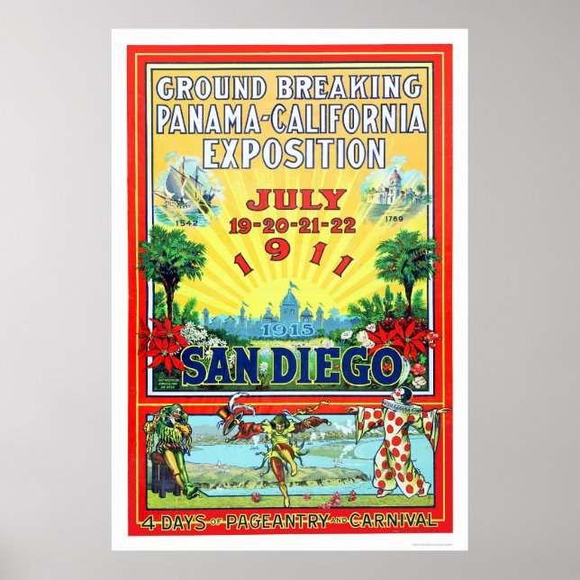 Panama - Ausstellung in San Diego 1911 in Kaliforn Poster (Vorne)