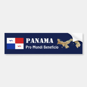 Panama Banner + Map Autoaufkleber