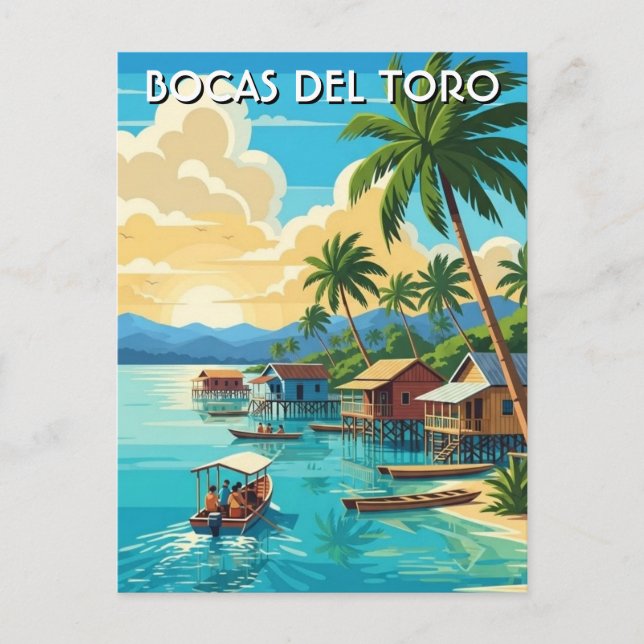 Panama Bocas del Toro Reise  Postkarte (Vorderseite)
