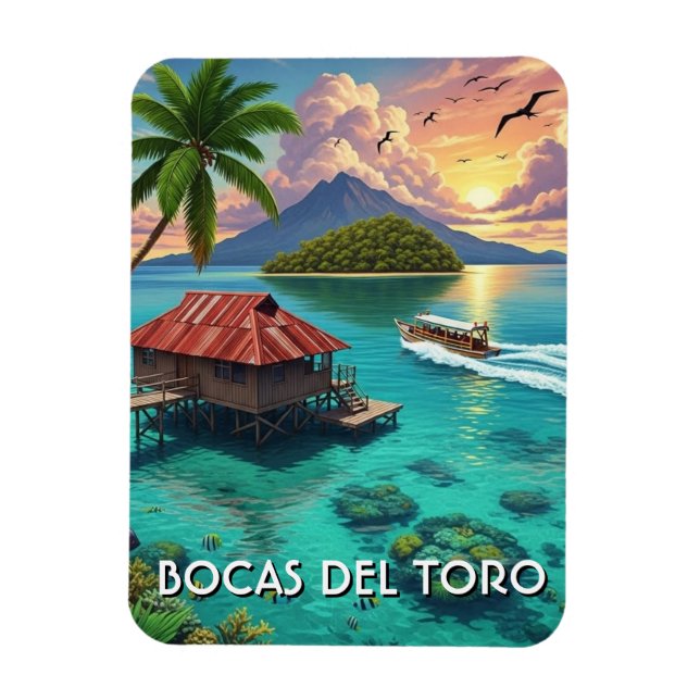 Panama Bocas del Toro Reisen  Magnet (Vertikal)