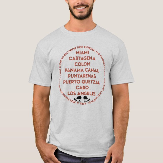 Panama Canal First Time Red T-Shirt (Vorderseite)