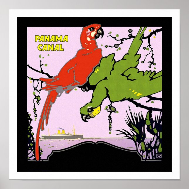 Panama Canal Latin America Ship Vintage Travel Poster (Vorne)