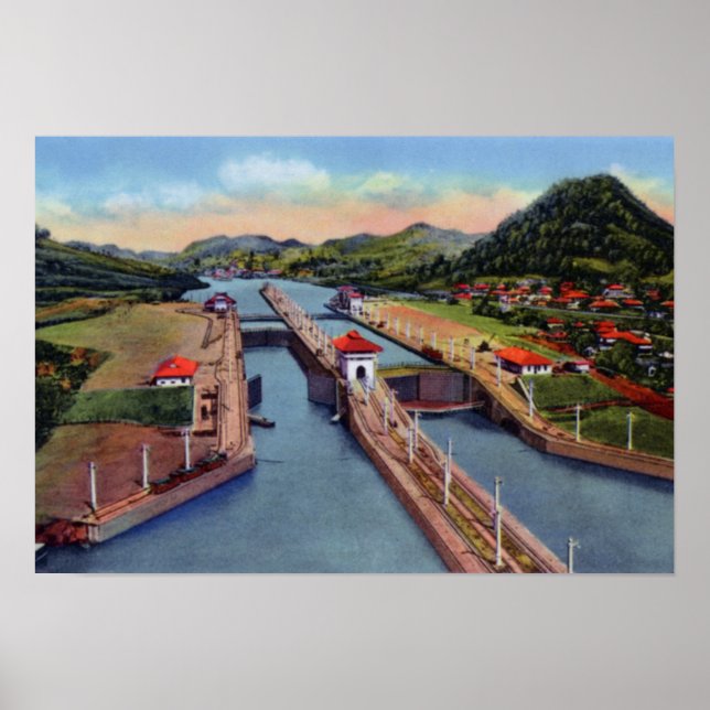 Panama Canal Pedro Miguel Locks Poster (Vorne)