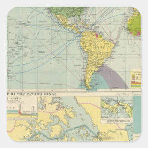 Panama Canal Quadratischer Aufkleber