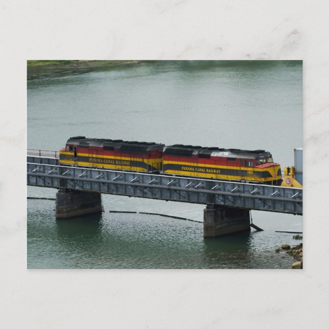 Panama Canal Train Postkarte (Vorderseite)