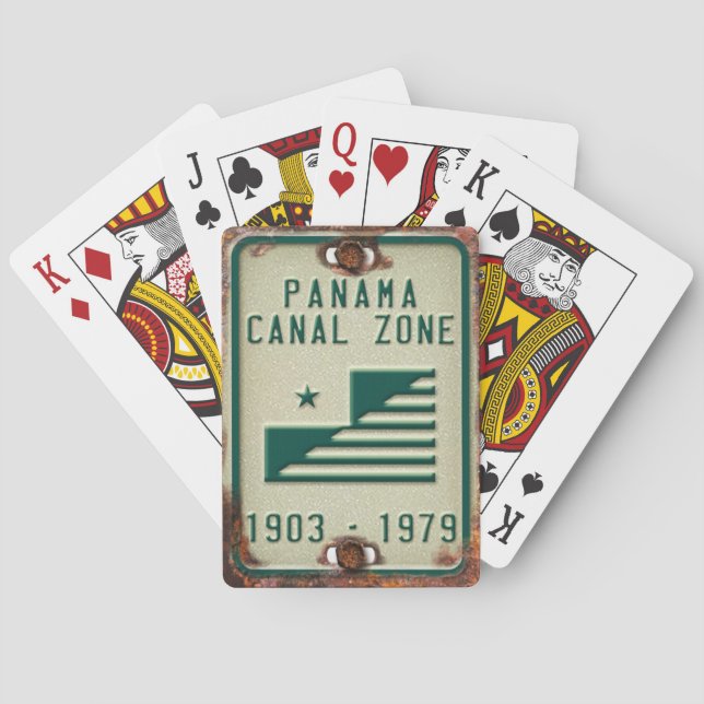 Panama Canal Zone Lizenzplatine Spielkarten (Rückseite)
