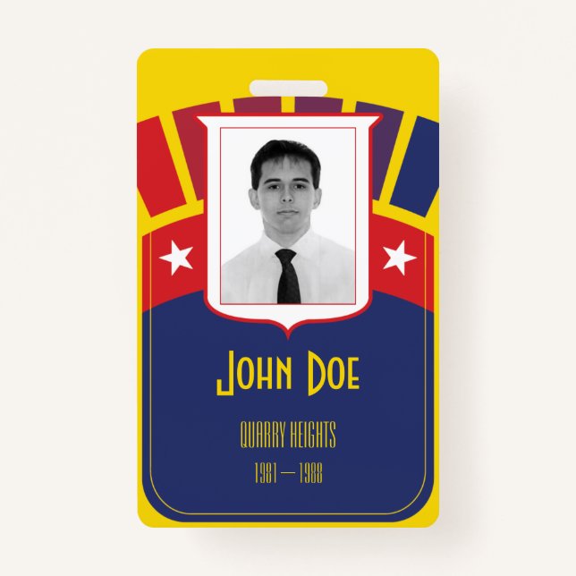 Panama Canal Zonian Abzeichen & Lanyard Ausweis (Vorderseite)