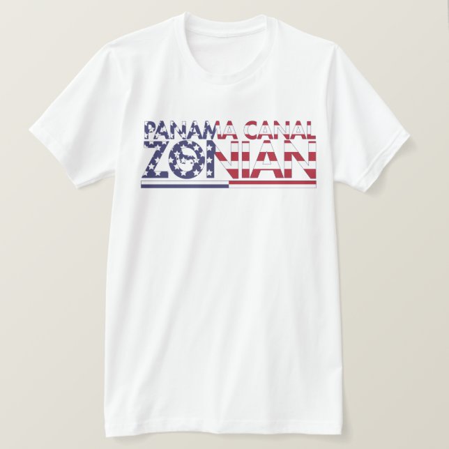 Panama Canal Zonian Patriotic T-Shirt (Design vorne)