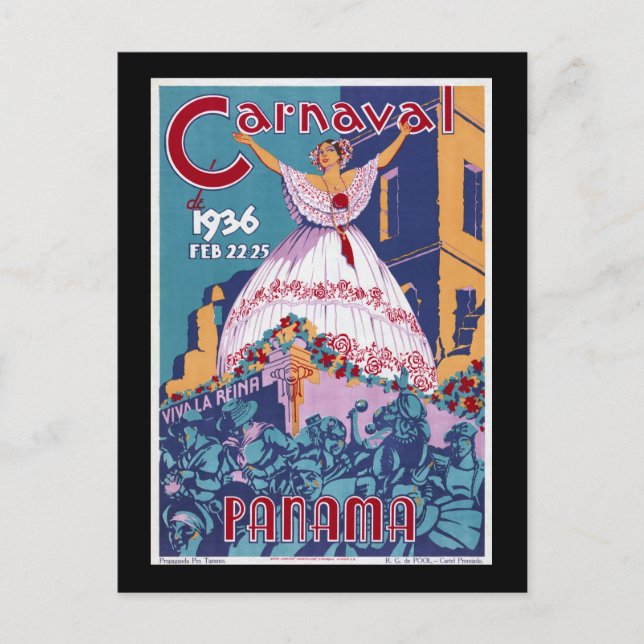 Panama Carnaval Postkarte (Vorderseite)