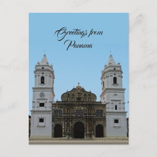 Panama Cathedral Postkarte (Vorderseite)