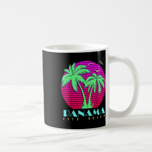 Panama City Beach 80er Palmen Sommer Sonnenunterga Kaffeetasse