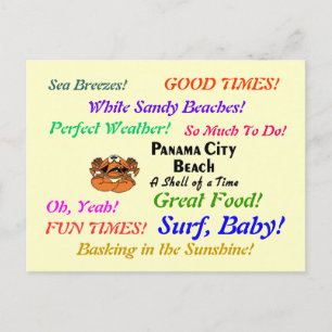 Panama City Beach Crab Postkarte