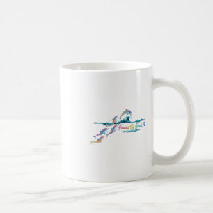 Panama City Beach Florida Farbiger Delfinliebhaber Kaffeetasse