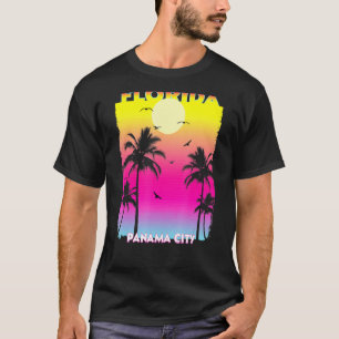Panama City Beach Florida Fl Sommer Vintager Sonne T-Shirt