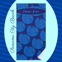 Panama City Beach Florida Hübsch Blue Muscheln Strandtuch