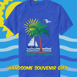 Panama City Beach Florida Palm Sailboat und Sun T-Shirt