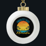 Panama City Beach Florida Palm Tree Beach Keramik Kugel-Ornament<br><div class="desc">Panama City Beach Florida Palmen Bäume Keramik Ball Weihnachtsgeschmack</div>