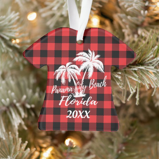 Panama City Beach Florida Palmen Personalisiert Ornament (Baum)