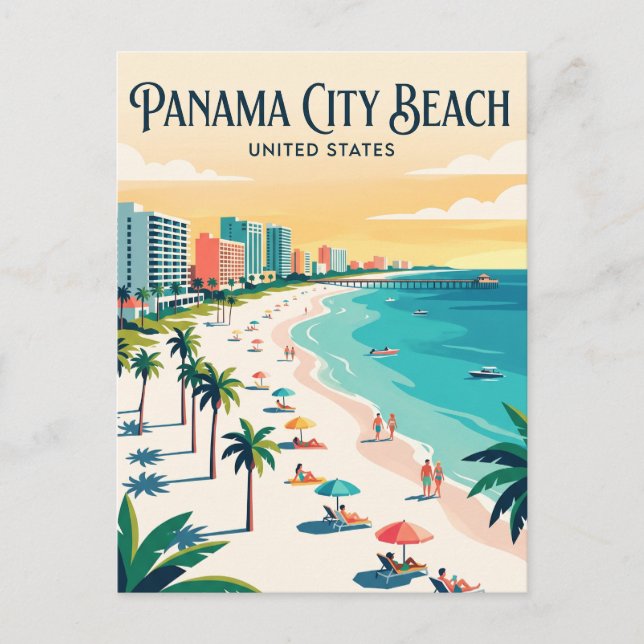 Panama City Beach Florida Postkarte (Vorderseite)