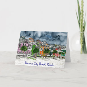 Panama City Beach Florida tropical art ohrfeigen Karte