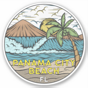 Panama City Beach Florida Vintag Aufkleber