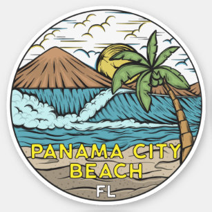 Panama City Beach Florida Vintag Aufkleber