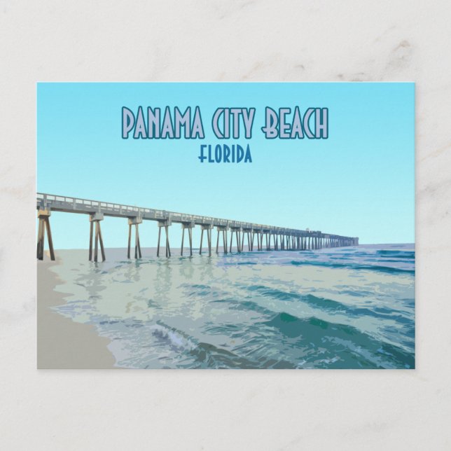 Panama City Beach Florida Vintag Postkarte (Vorderseite)