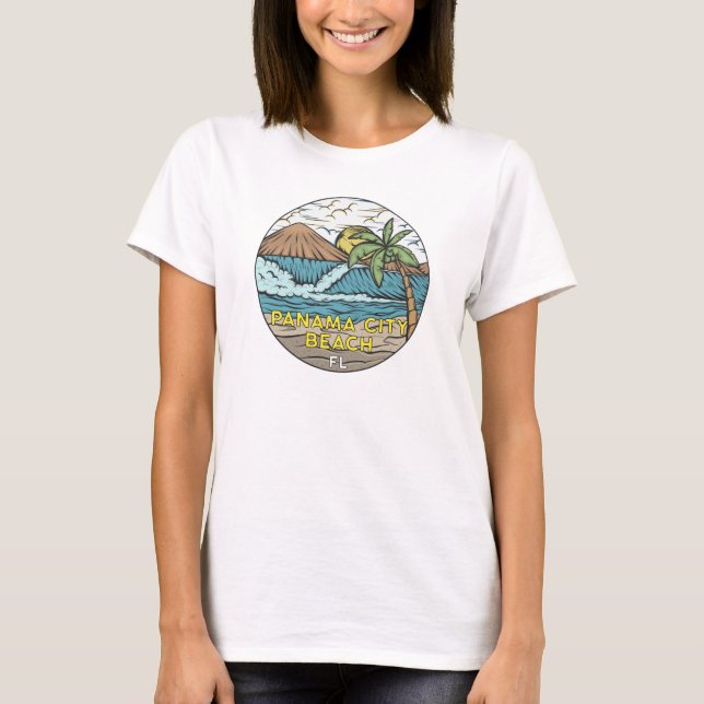 Panama City Beach Florida Vintag T-Shirt (Vorderseite)