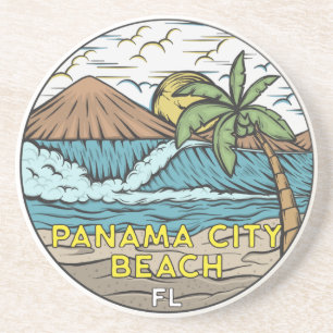 Panama City Beach Florida Vintage Getränkeuntersetzer
