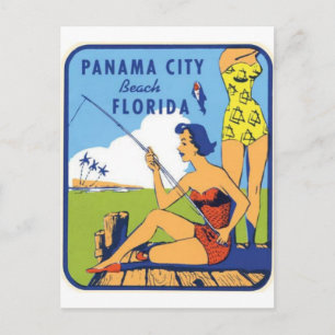 Panama City Beach Florida Vintage Postkarte