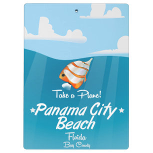 Panama City Beach Florida Vintage Reiseplakat. Klemmbrett