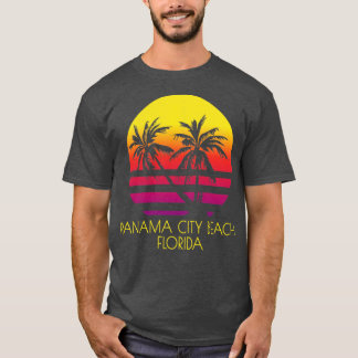Panama City Beach Florida Vintager tropischer Sonn T-Shirt