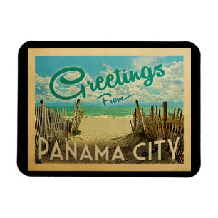 Panama City Beach Vintage Reisen Magnet