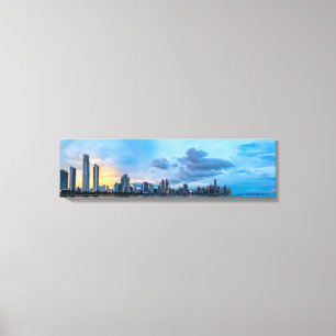 Panama City by Sea Skyline Canvas Print Leinwanddruck