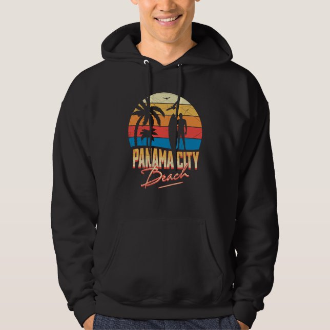 Panama City Florida Beach Surfing Surfer Ocean Sum Hoodie (Vorderseite)