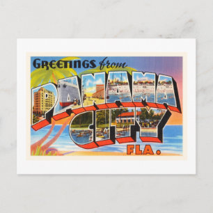 Panama City Florida FL Old Vintage Travel Souvenir Postkarte