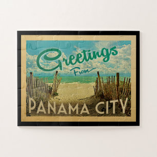 Panama City Jigsaw Puzzle Beach Vintage Reise