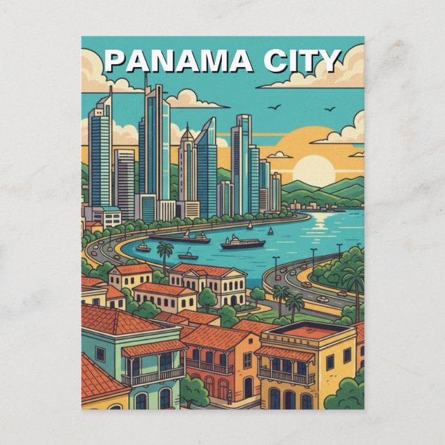 Panama City Travel Postkarte (Vorderseite)