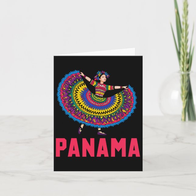 Panama Dancing Culture Folklore Tradition Panama Karte (Vorderseite)
