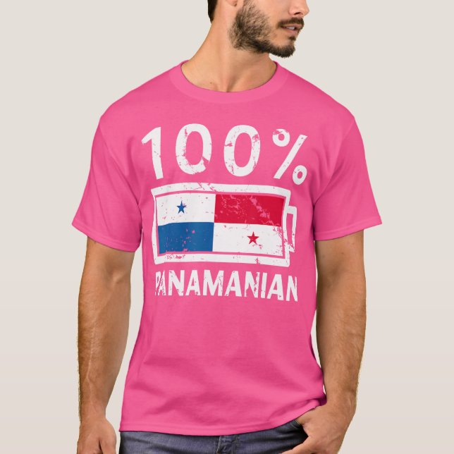 Panama Flag 	  100 Panamanian Battery Power Tee (Vorderseite)