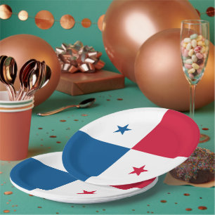 Panama-Flagge Pappteller