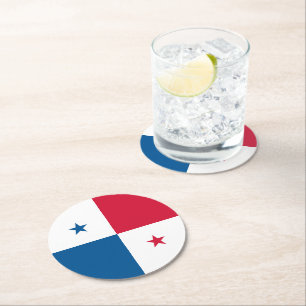 Panama-Flagge Runder Pappuntersetzer
