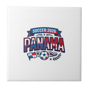 Panama Fußball 2026 Fußball Fett Land Typografie  Fliese